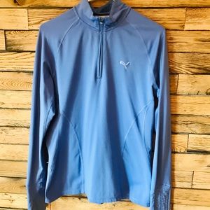 Puma half zip pull over size large